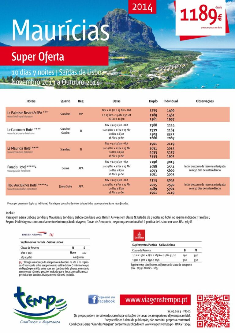 Super Oferta Mauricias 2014