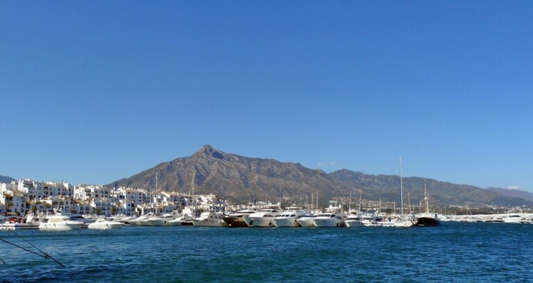 Vista Geral sobre Puerto Banus Marbella Espanha