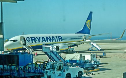 avião da Companhia Low Cost Ryanair