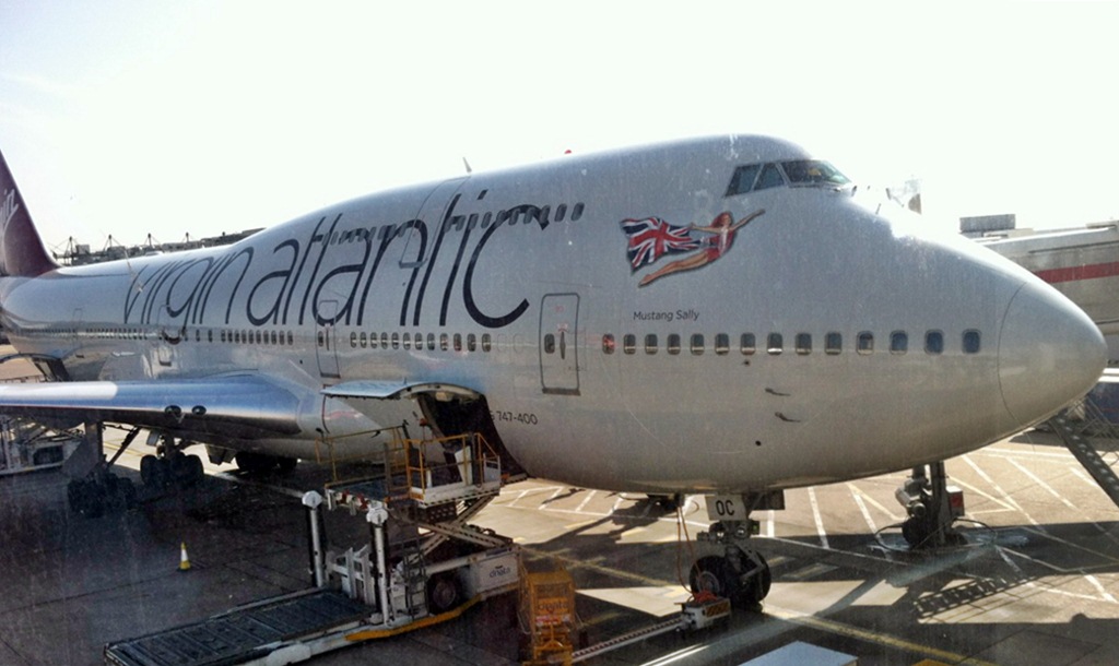 avião da Virgin Atlantic em Londres