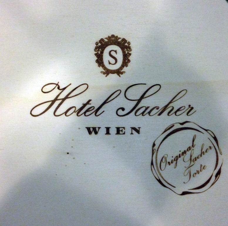 Ementa Hotel Sacher em Viena de Austria