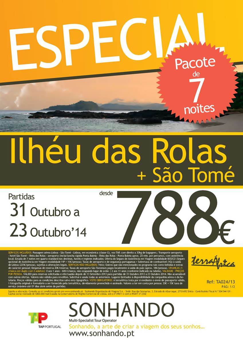 Férias ilheu das Rolas São Tomé 2014