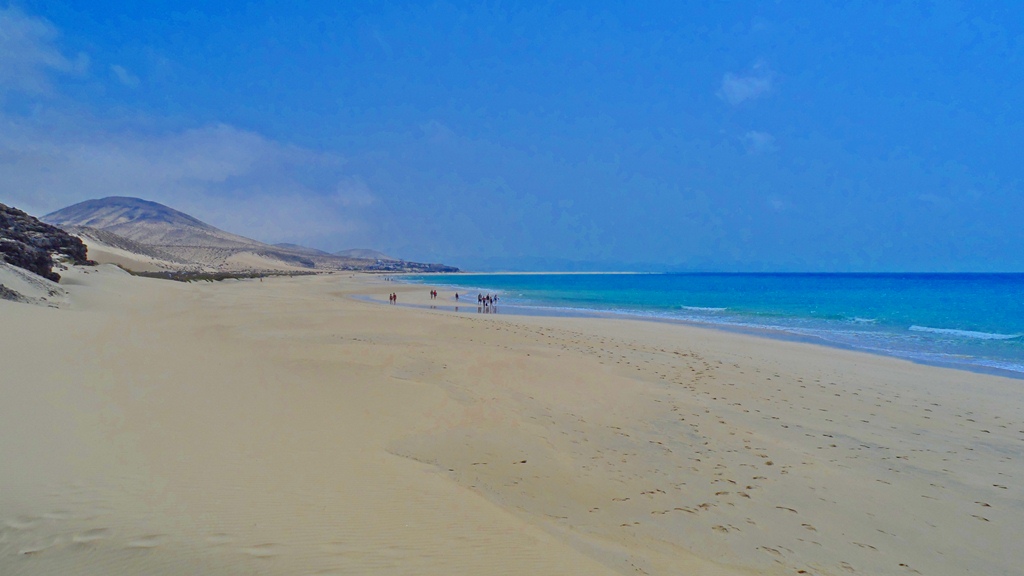 Paisagem de praia na ilha de Fuerteventura nas Canárias