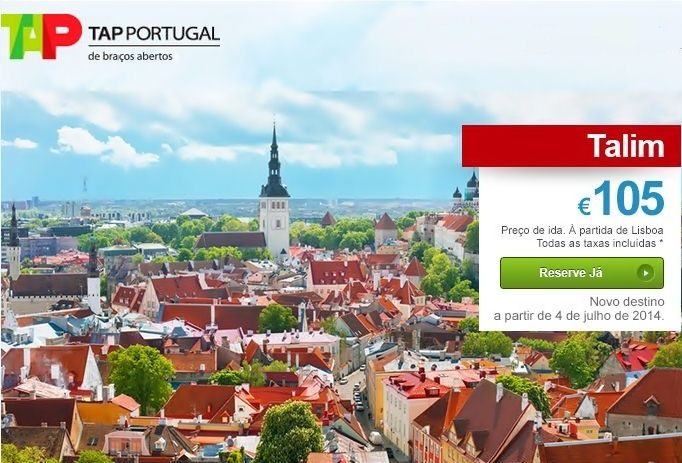 Promoção de lançamento voos TAP para Talim na Estónia