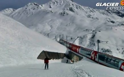 Comboio Expresso Glaciar nos Alpes Suíços