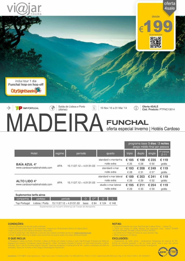 Funchal Madeira Oferta Inverno 2014
