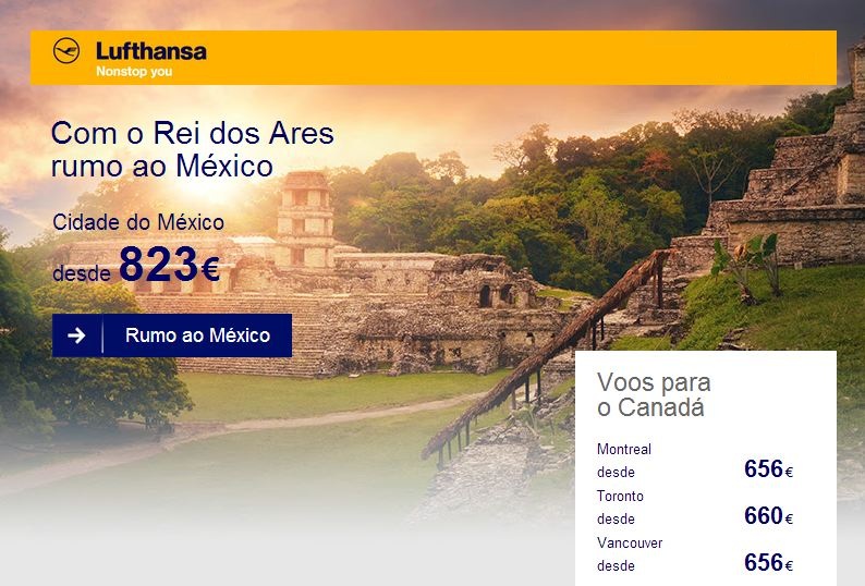 Lufthansa promove México e Canadá