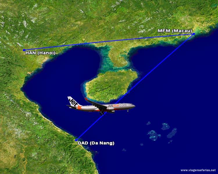 As duas rotas da Jetstar Pacific entre Macau e o Vietname
