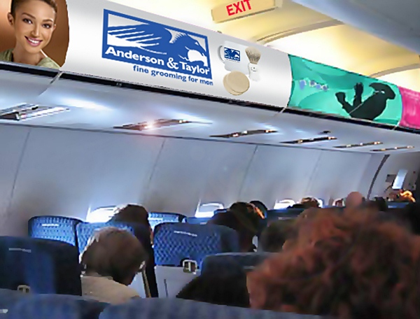 publicidade interior nos aviões avatar