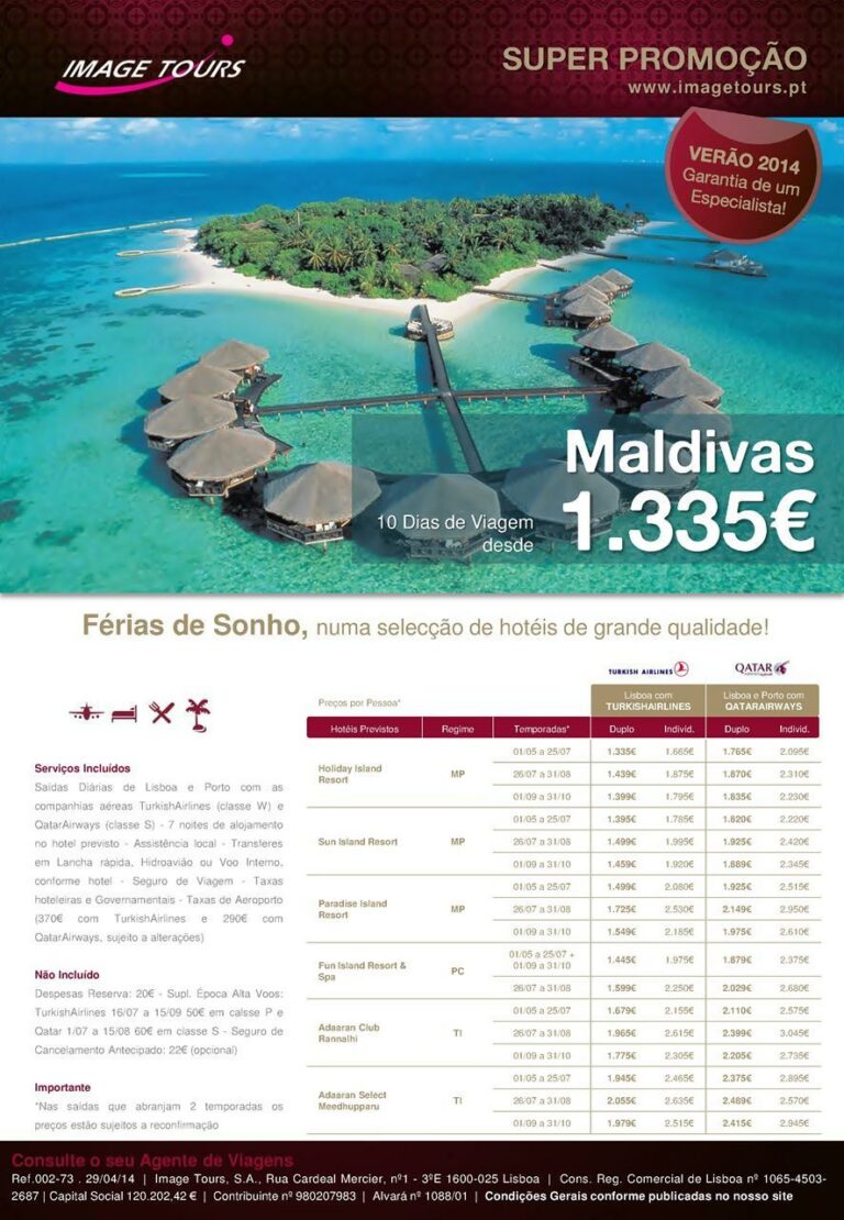 Super Promoção Férias ilhas Maldivas