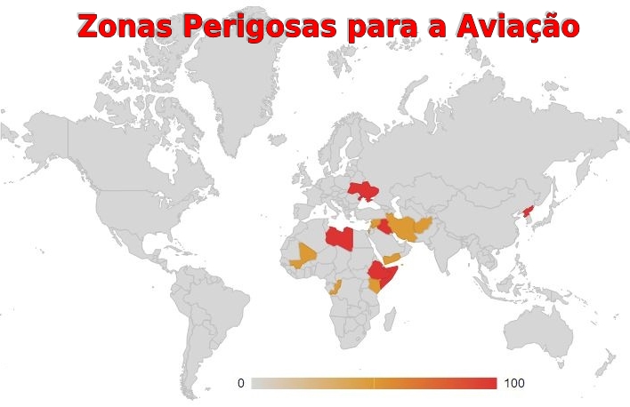Países perigosos para sobrevoar de avião