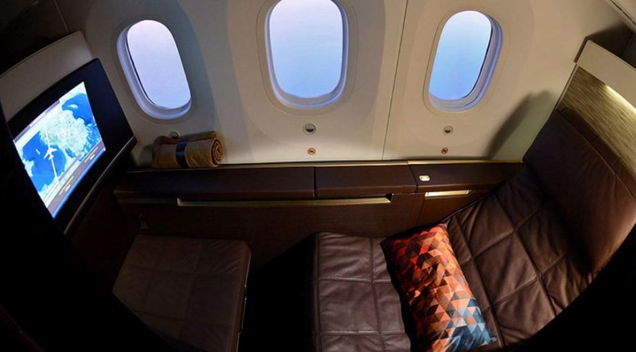 Espaço na Primeira Classe no Boeing B787