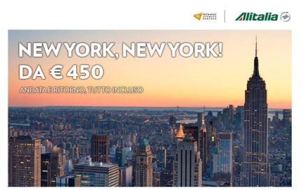 Ofertas de Ultima hora para New York com Alitalia a 450 euros em voos até Novembro 2015