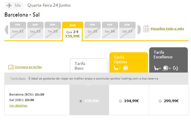 Voos Barcelona Cabo Verde Low Cost Vueling