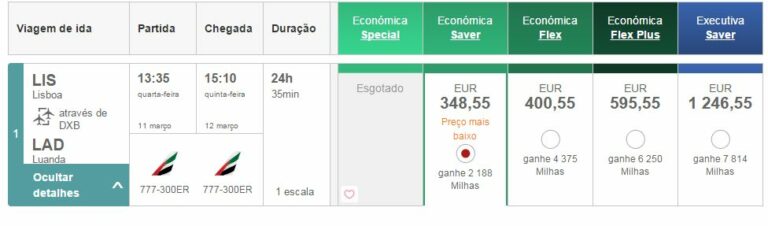 Voos Luanda 2015 Promoção Emirates Fevereiro
