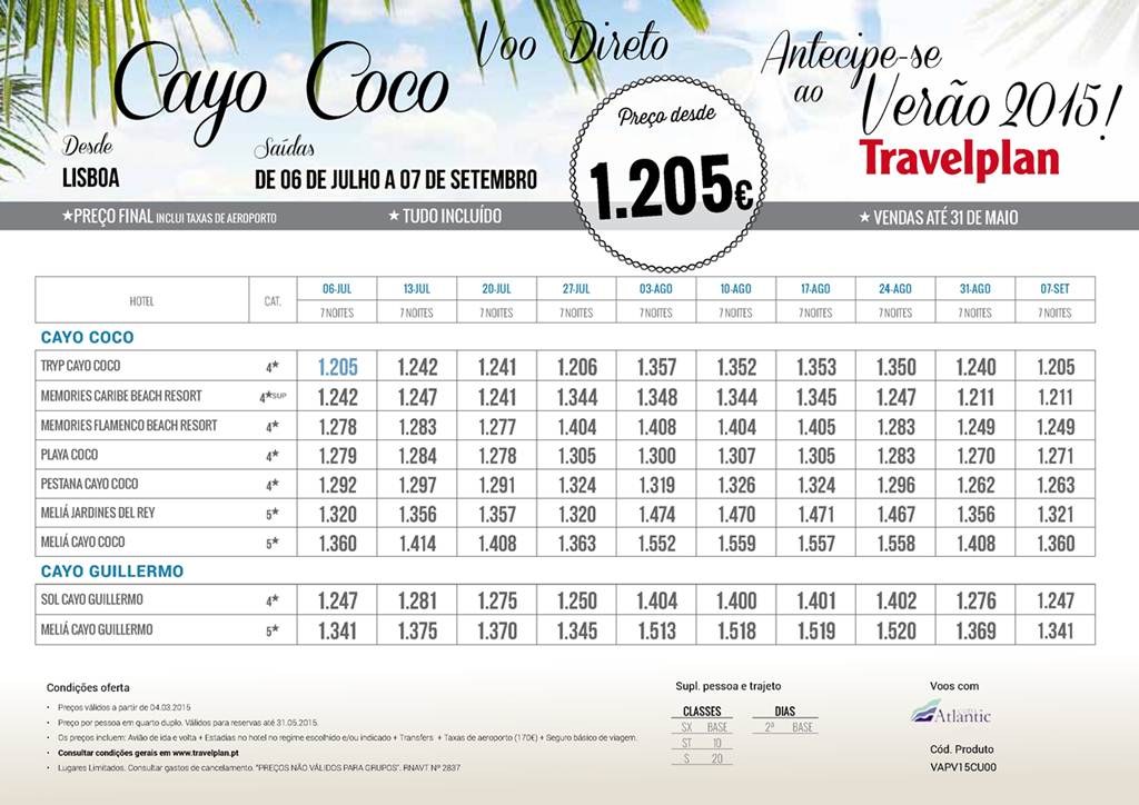 Férias Cayo Coco Verão 2015 em venda antecipada