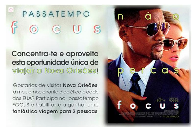 Passatempo Focus viagens a Nova Orleães