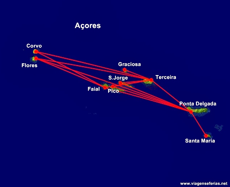 Rota das Passagens aéreas grátis inter-ilhas dos Açores pela SATA