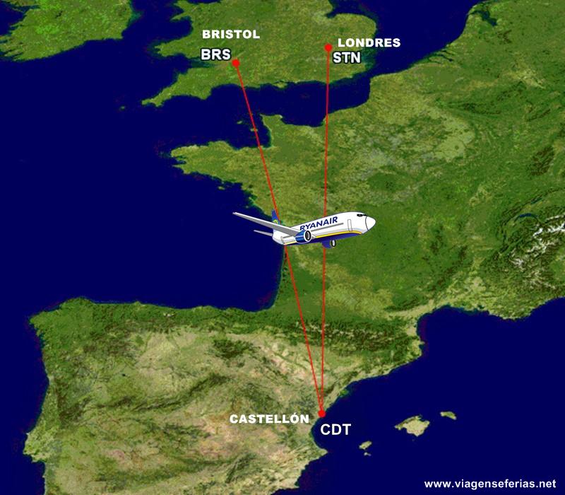 Voos do aeroporto Castellón pela Ryanair