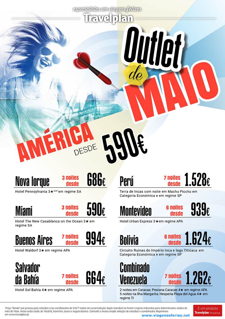 América desde 590€ no Outlet de Maio 2015 da Travelplan