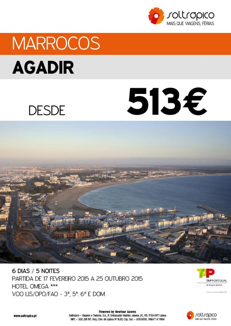 Agadir Praias Douradas desde 513€ até 25-10-2015