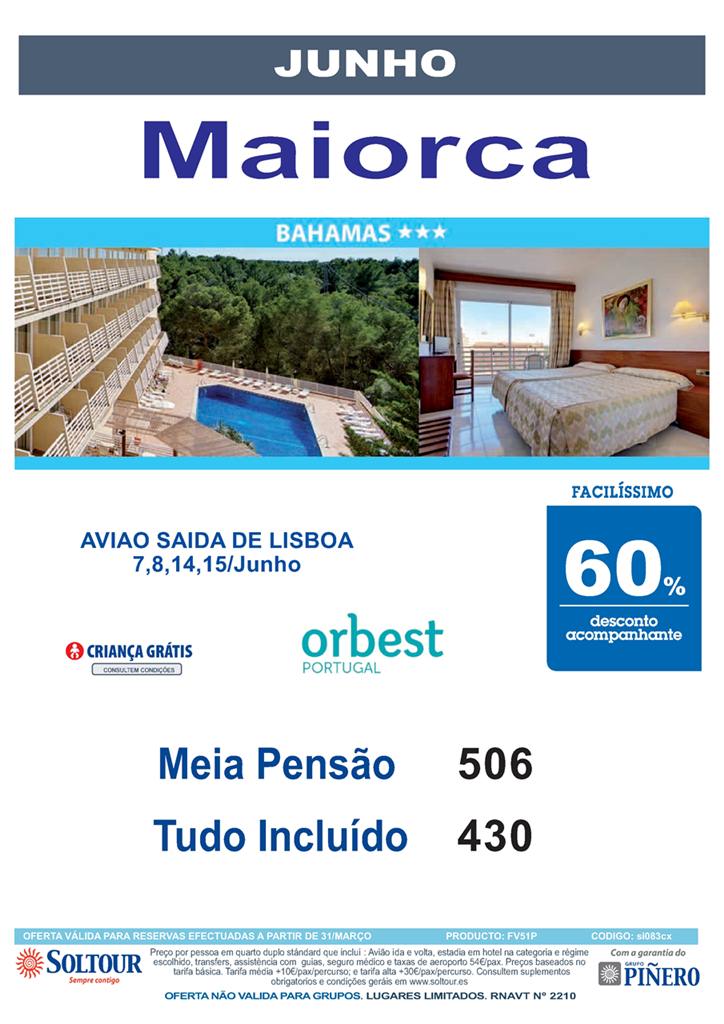 Hotel Bahamas Maiorca Junho 2015 a 506€