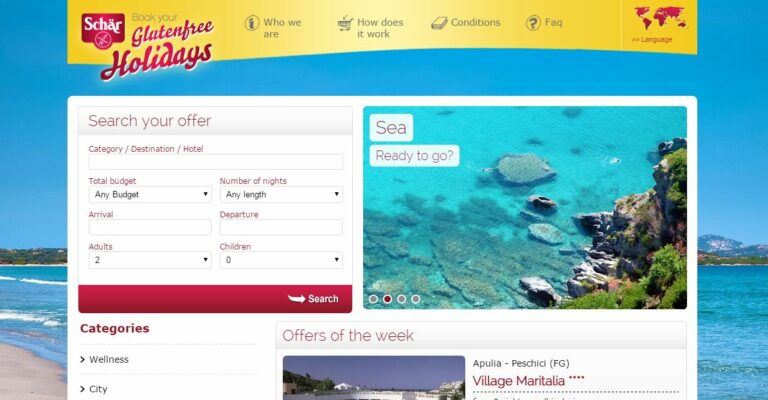 Portal de Viagens e Hotéis para Celíacos