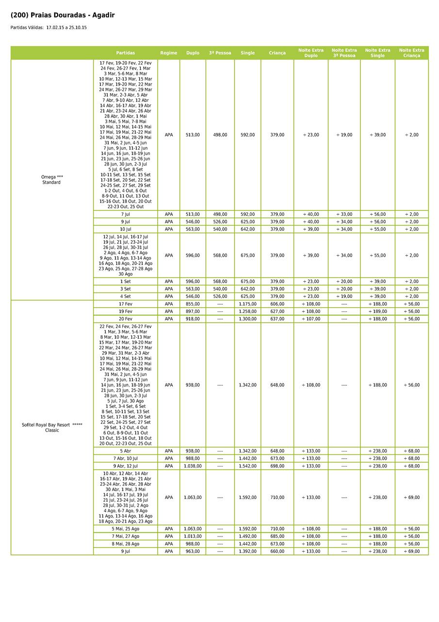 Promoção com Estadia em hotel desde 513€ Agadir 2015