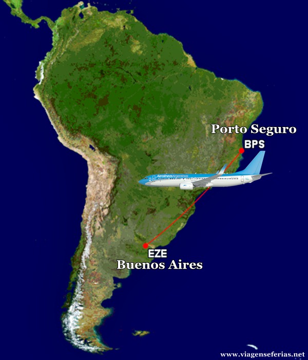 Rota Buenos Aires-Porto Seguro com Aerolineas Argentinas