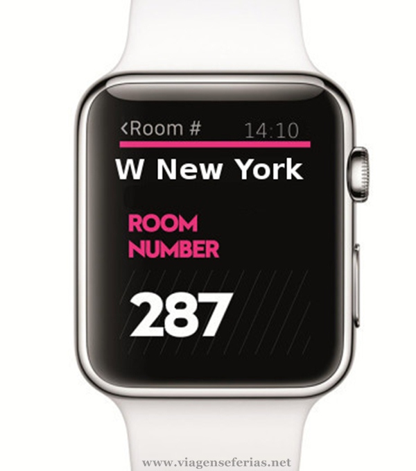 Detalhes da app do Apple Watch da Starwood hotels
