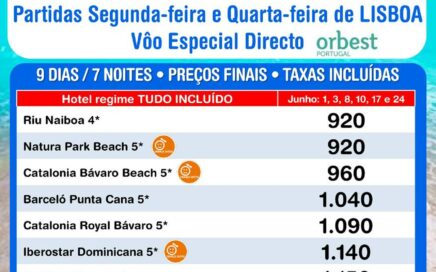Preços Praia Bávaro Junho 2015 desde 920€