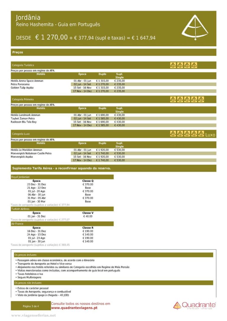 Féria na Jordânia em 2015 desde 1645€