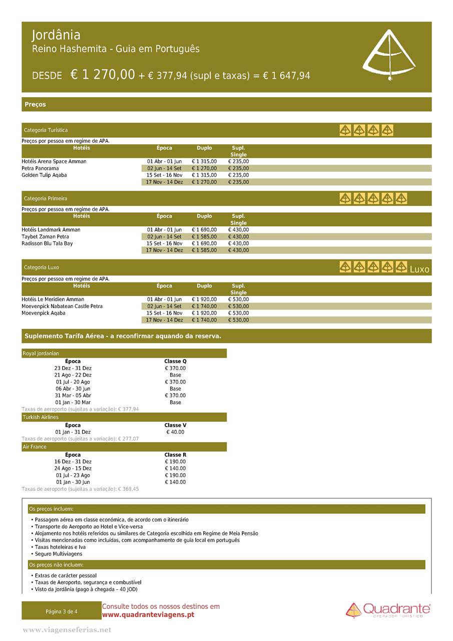Féria na Jordânia em 2015 desde 1648€