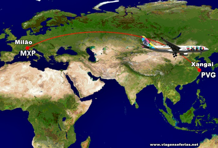 Rota Alitalia Milão-Xangai a partir de 01-05