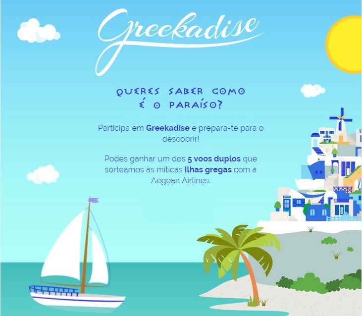Passatempo Greekadise sorteia 5 voos duplos