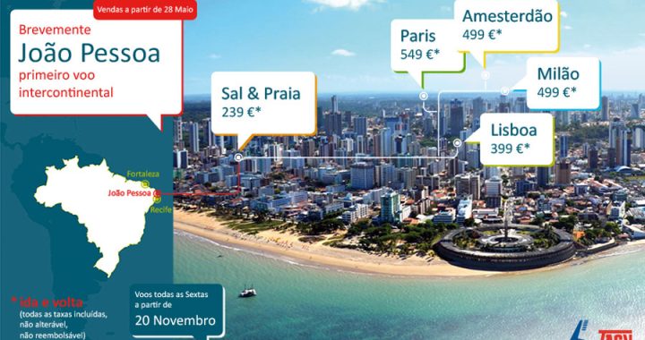 Preços ligações para João Pessoa no Brasil pelos TACV