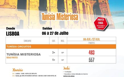 Tunísia Misteriosa (Férias) em Julho 2015