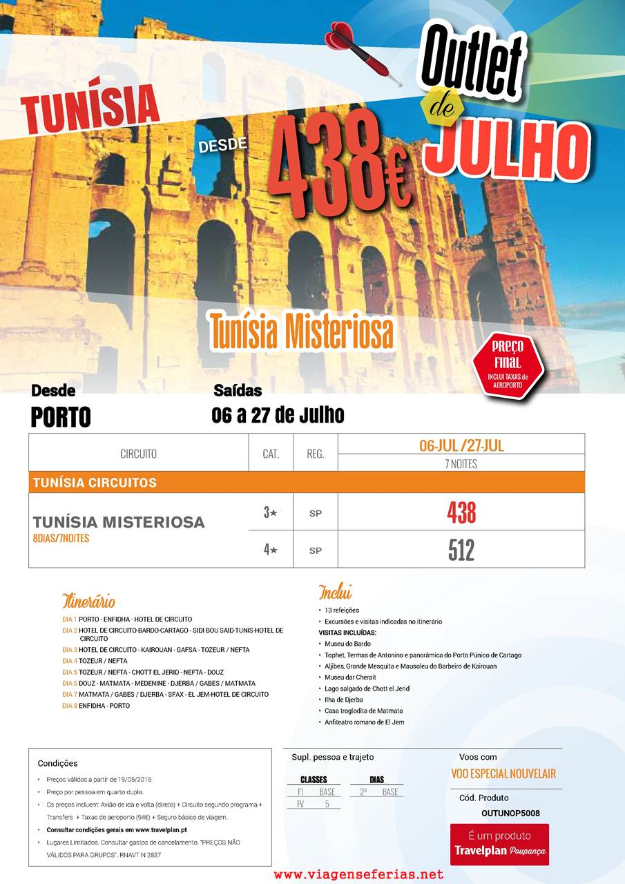 Tunísia saída do Porto em 07-2017