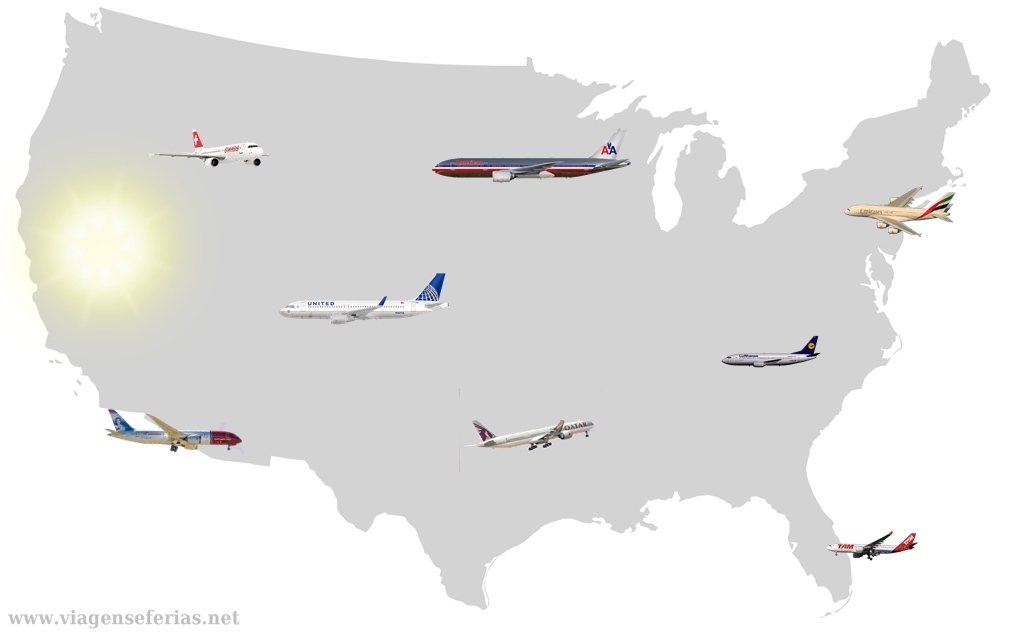 Recorde de passageiros 22 milhões EUA no Verão 2015