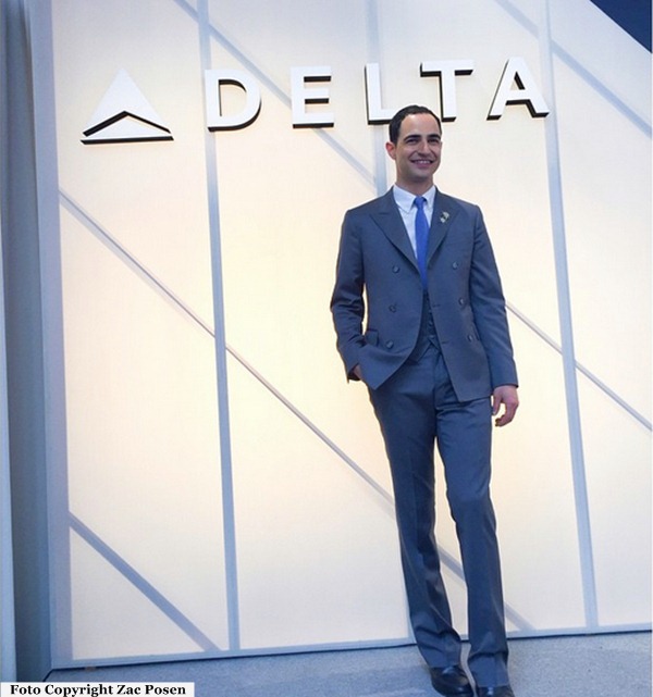 Parceria Delta Air Lines com estilista Zac Posen
