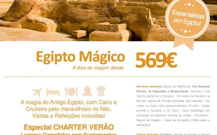 Desde 569€ Férias Egipto Mágico em 2015