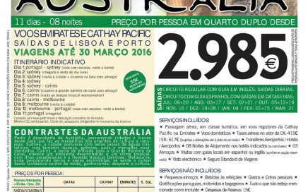 Desde 2985€ Férias na Austrália até Março 2016