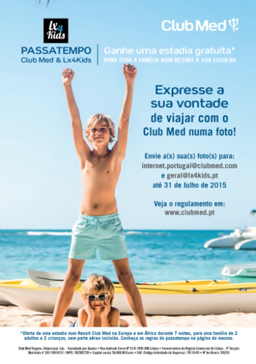 Até 31 de Julho 2015 ganhe estadia no Club Med
