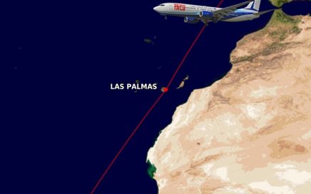 Rota aérea TACV Praia-Las Palmas-Lisboa