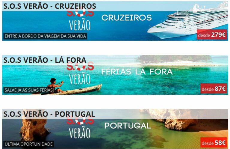 Campanha SOS Verão ate 13-09 da Netviagens