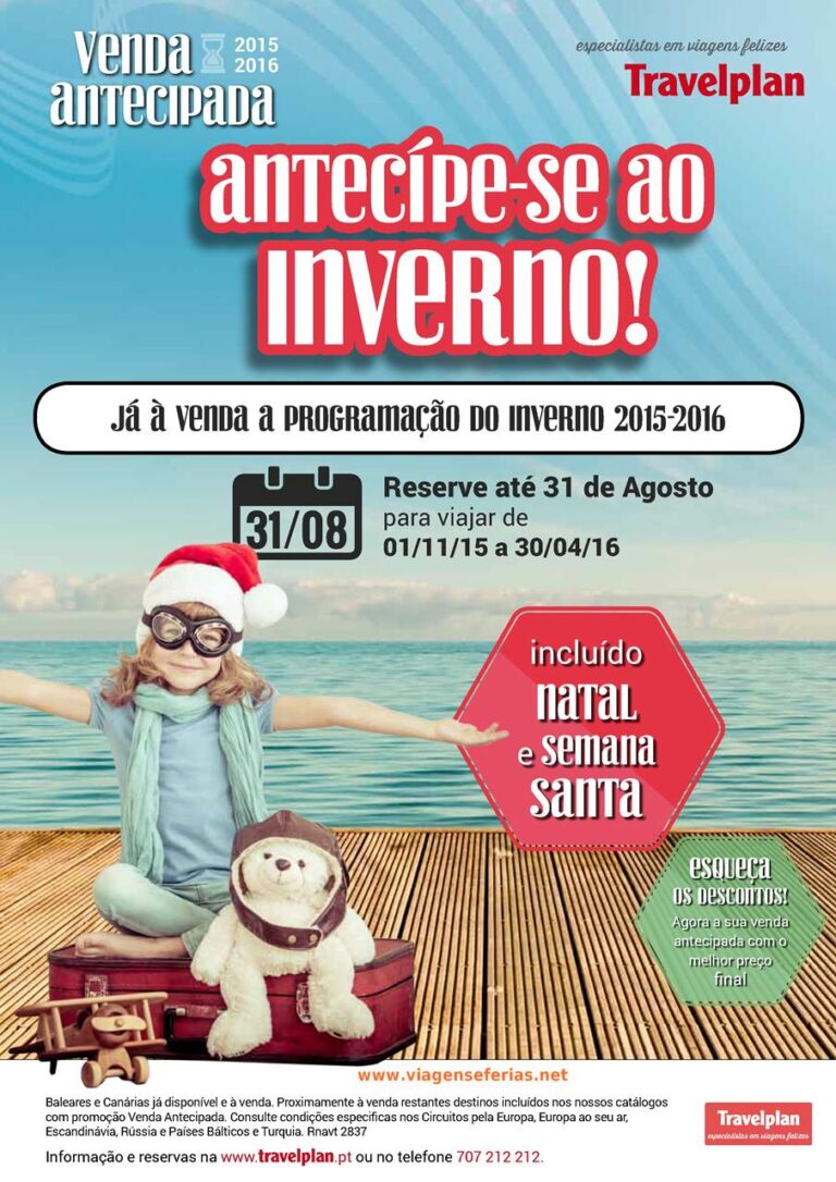 Venda antecipada Inverno 2015 do Operador turistico Travelplan