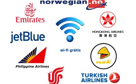 Wi-fi grátis em 8 Companhias Aéreas