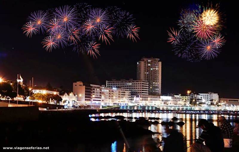 Fogo de artificio na passagem de ano em Ponta Delgada