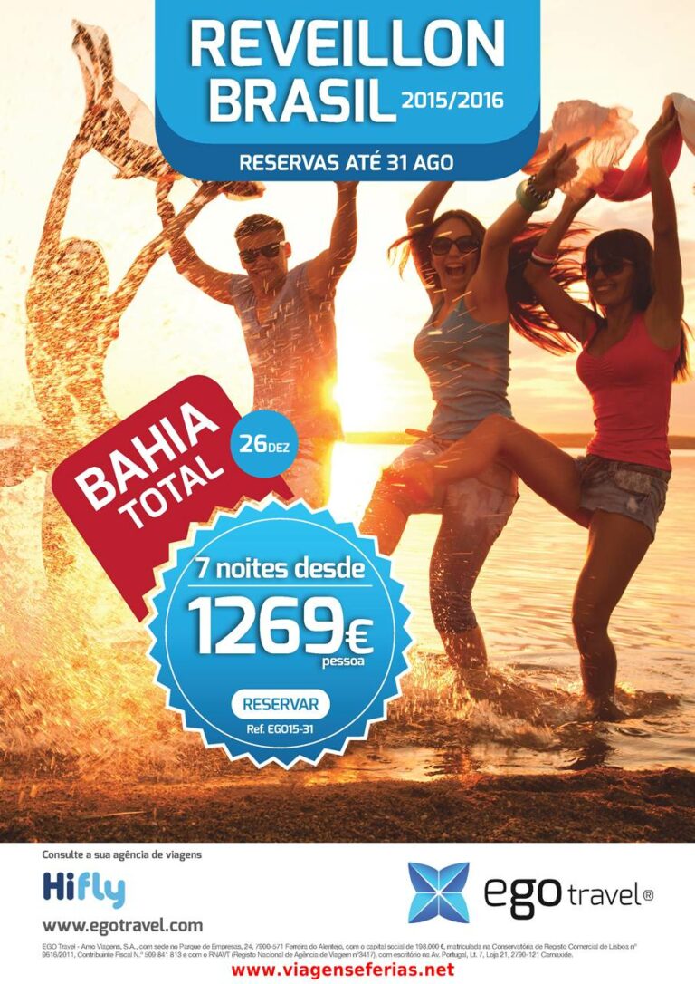 Preço desde 1269€ para Reveillon em Salvador no Brasil