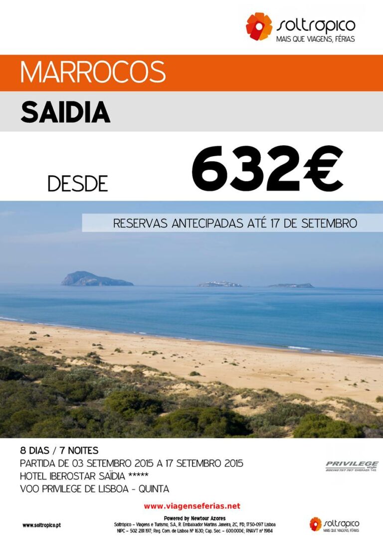 Saidia a 17 de Setembro 2015 com desconto de ultima hora